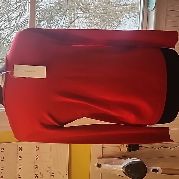 Women's Calvin Klein red tunic size medium NWT - Picture 7 of 9